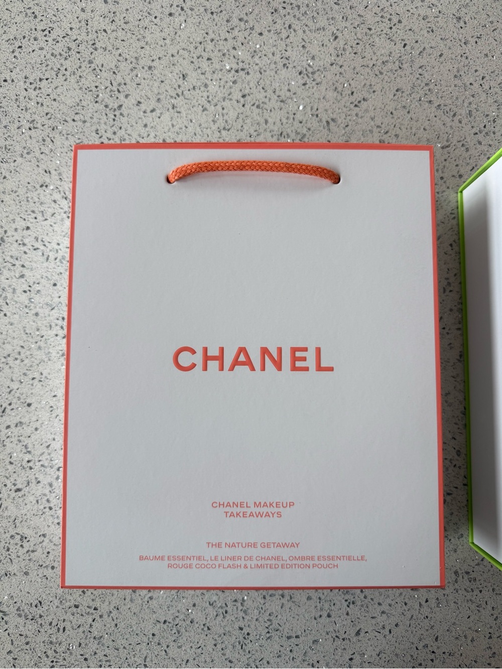 CHANEL Makeup Takeaways Pouch - Coral Orange Accent